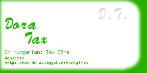 dora tax business card